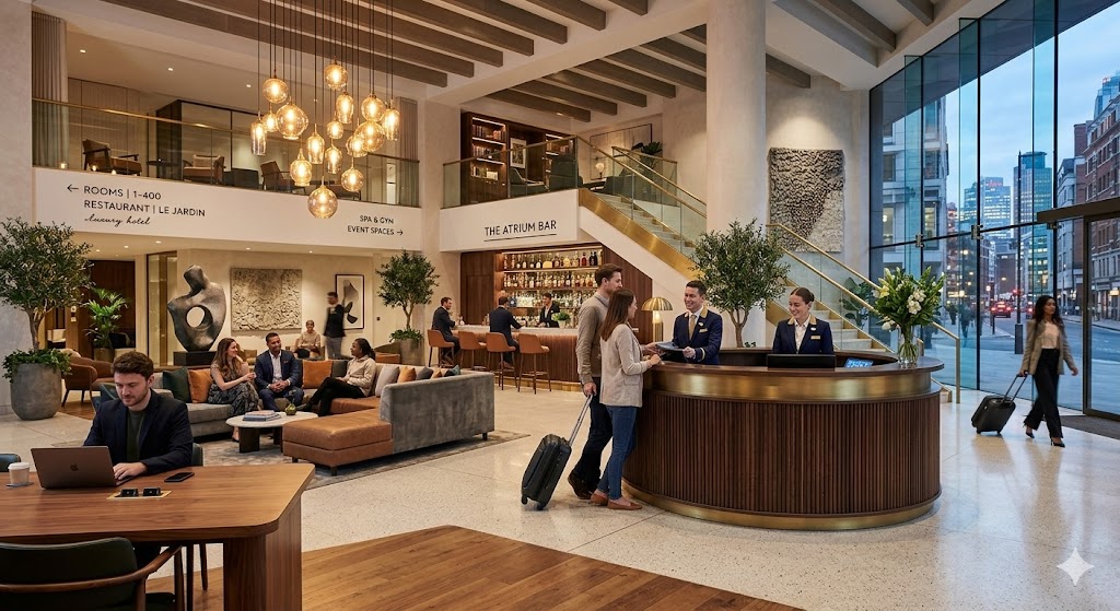 Interior design 3D rendering example